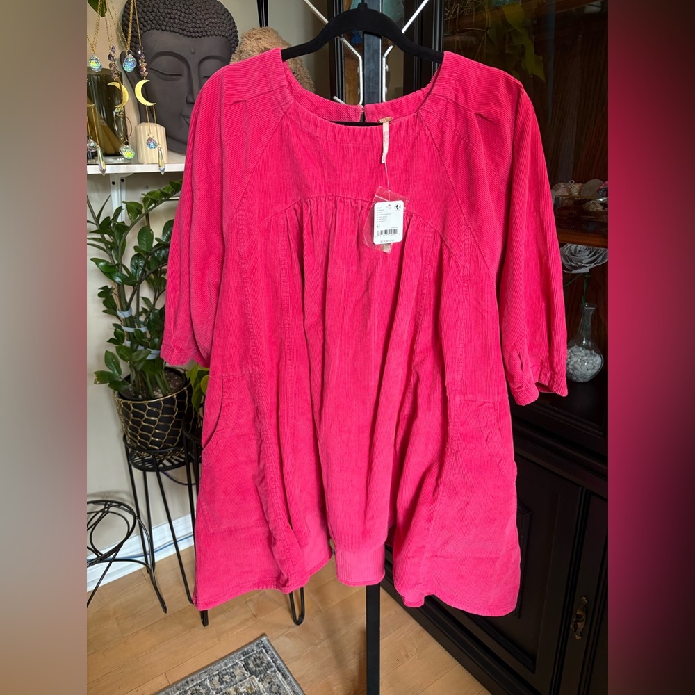 NWT Free People Memories of You Corduroy Top Mini Dress
